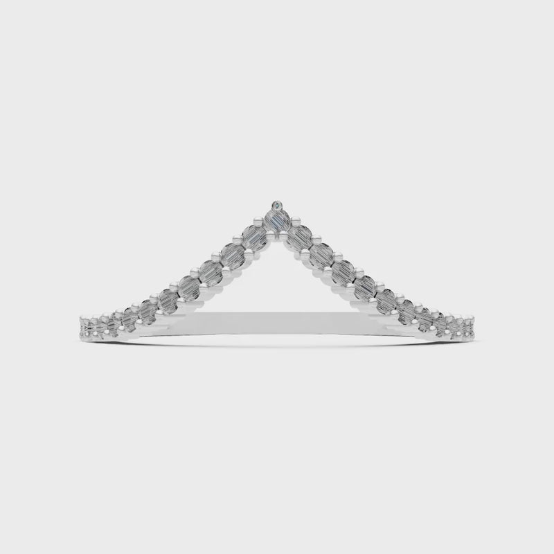 Diamond Classic Chevron Diamond Wedding Ring