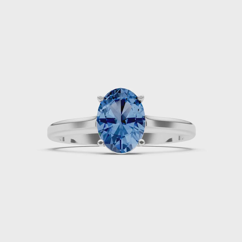 LBT Oval 8x6mm Normal Gold Quality 4 Prong Solitaire 8x6 mm Oval Shape Engagement Ring Cathedral Setting