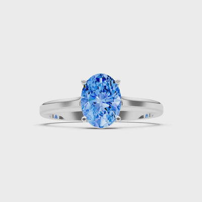 SBT Oval 8x6mm Normal Gold Quality 4 Prong Solitaire 8x6 mm Oval Shape Engagement Ring Cathedral Setting