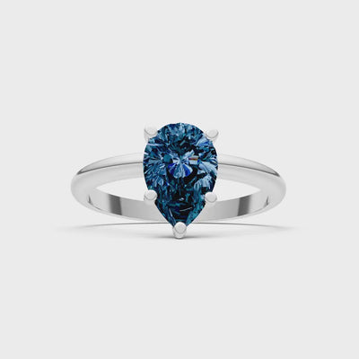 Alexandrite 5 Prong Pear Shape Solitaire Engagement Ring