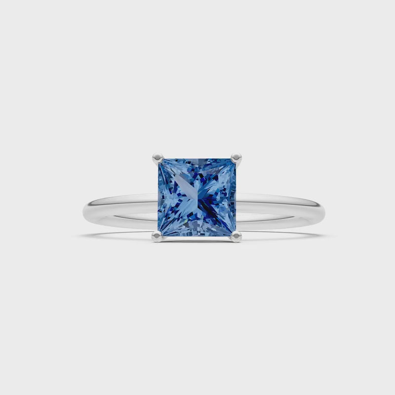LBT Princess Cut 6mm Normal Gold Quality 4 Prong Princess Cut Basket Classic Solitaire Engagement Ring