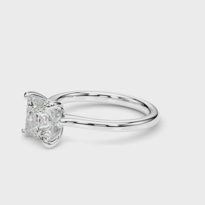 10k Yellow Gold Princess-Cut Solitaire Diamond Engagement Ring