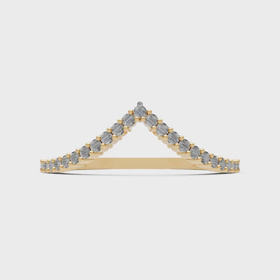 Classic Chevron Lab Grown Diamond Wedding Ring