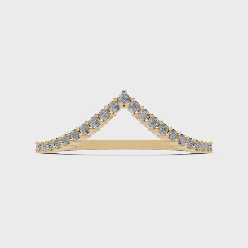 Classic Chevron Lab Grown Diamond Wedding Ring