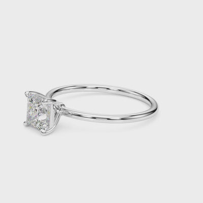 LBT Princess Cut 6mm Normal Gold Quality 4 Prong Princess Cut Basket Classic Solitaire Engagement Ring