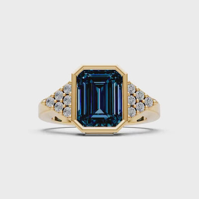 Vintage Inspired Bezel Set Cocktail Ring