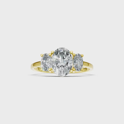 Oval Three Stone Ring