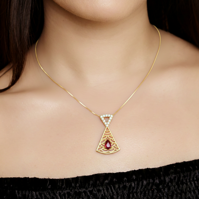 Kite Gemstone Pendant - Pear