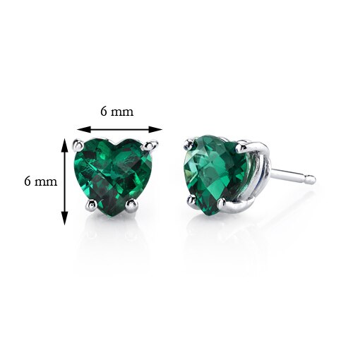 Platinum And 13.89cts Heart Shaped Emerald Stud Earrings Available For  Immediate Sale At Sotheby's