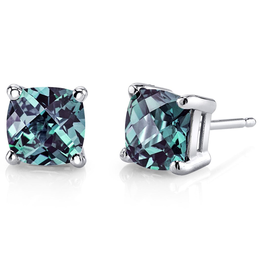 Cushion Cut London Blue Topaz and Diamond Earrings (0.15 ctw) | Costco