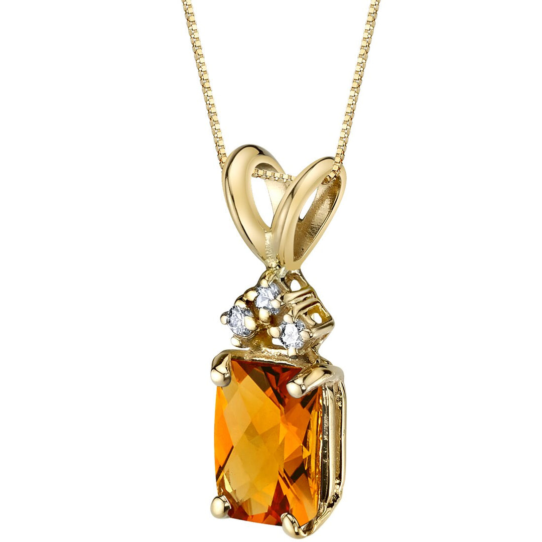 ***EXQUISITE GENUINE YELLOW CITRINE deals & DIAMOND PENDANT***