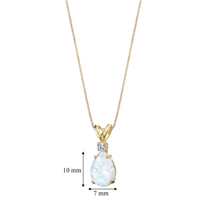 Opal Necklace, Opal Diamond Pendant 18K Yellow Gold, Opal and Diamond  Necklace - Etsy India