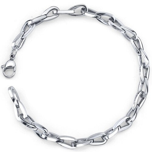 Trendy and Versatile: Unisex Steel Teardrop-shape Bracelet
