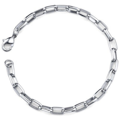 Timeless Style: Unisex Steel Unique Rectangular Bracelet