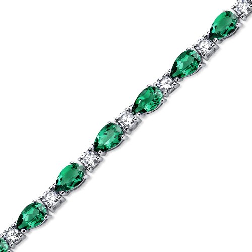 Emerald Tennis Bracelet White Gold Plated 925 Sterling Silver, Flower Emerald Classic Bracelet, Tennis Bracelet, outlets Green Emerald Bracelet