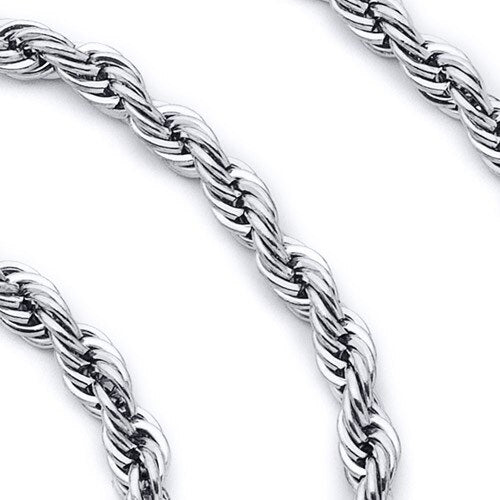 5mm Steel Rope Chain in 22, 24, 26, 30, and 36 inch