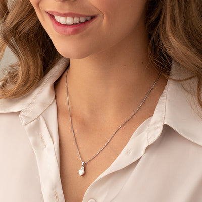 Opal Heartlight Pendant Necklace Sterling Silver 1.00 Carats