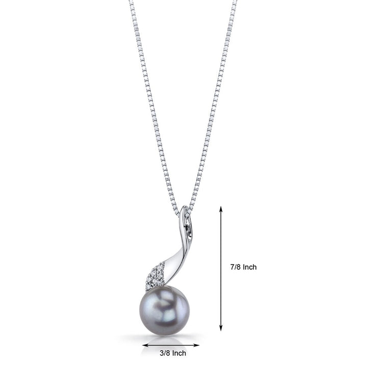 Pearl Pendant Sterling Silver Button Shape | SP11334 | Peora.com Pearl Pendant Sterling Silver Button Shape | SP11334 | Peora.com