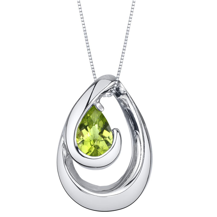 Sterling Silver Peridot Pendant | SP11680 | Peora