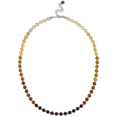 Genuine Baltic Amber Multicolor Tennis Necklace, 19 inches Length with 2.5 inch Extender
