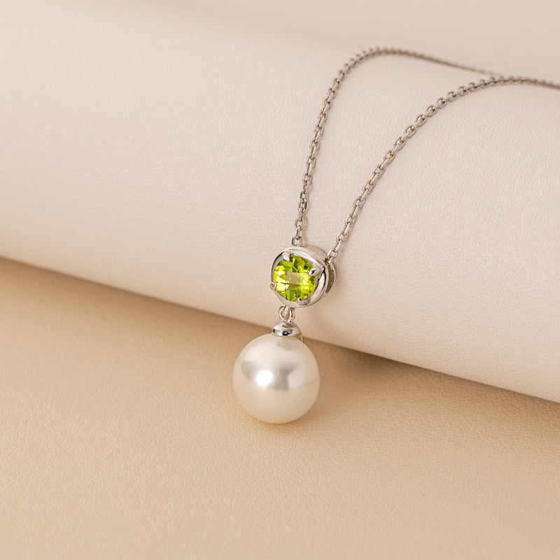 Art Deco Pendant Necklace Peridot Pearl Platinum & Gold (#4372) – Brenda  Ginsberg Antique Jewelry