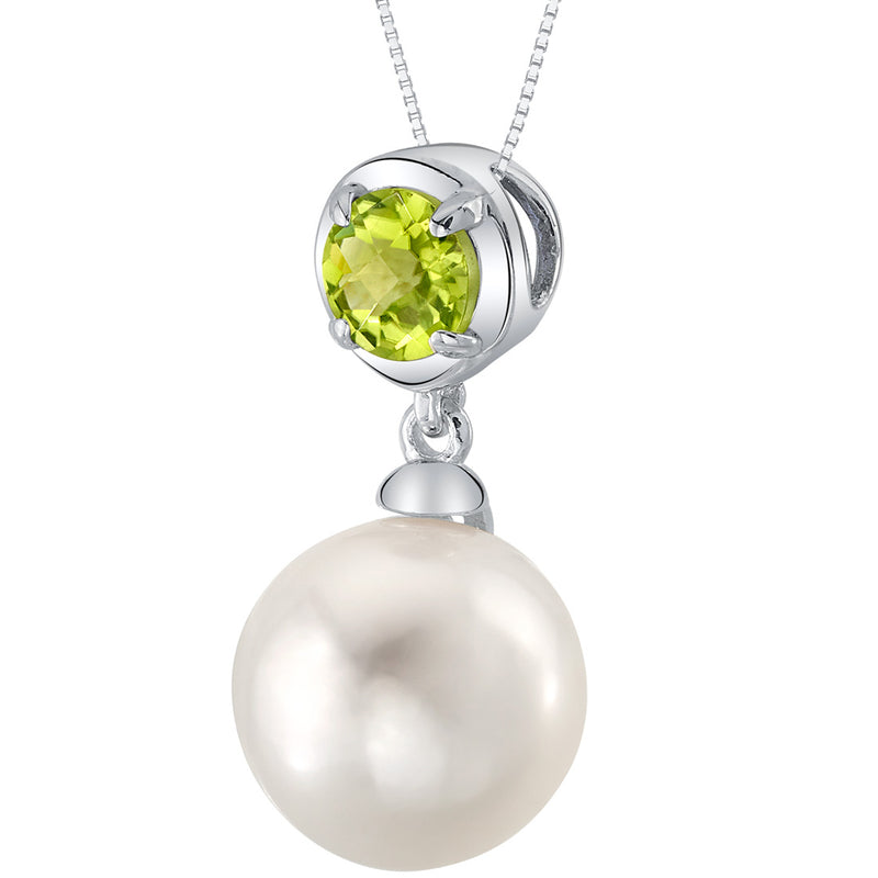 Pistachio Pearl Pendant w/Peridot and Diamonds – Hines Goldsmiths