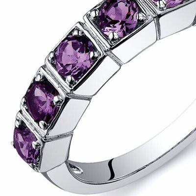 Alexandrite Ring Sterling Silver Round Shape 1.75 Carats