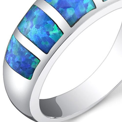 Fiery Blue Opal Ring Sizes 6 to 8 Style