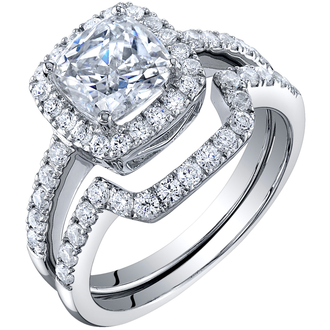 Real 925 Halo Cushion Wedding Ring 8.5 deals