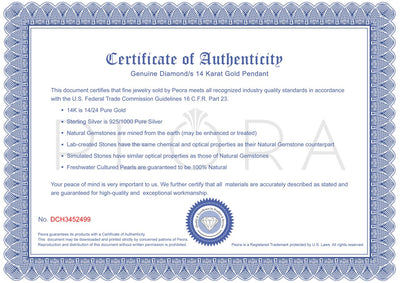 14K Yellow Gold Diamond Accent Double Cross Pendant P10096 certificate of authenticity