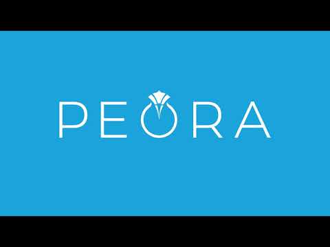 Video of Peora 14 Karat White Gold Created Blue Opal Diamond Solitaire Pendant P9848. Includes a Peora gift box. Free shipping, 30-day returns, authenticity guaranteed. 