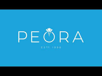 Video of Swiss Blue Topaz And Lab Grown Diamond Cable Dangle Halo Earrings In 14 Karat White Gold E19216. Includes a Peora gift box. Free shipping, 30-day returns, authenticity guaranteed. 