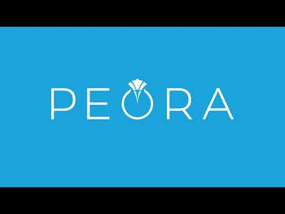 Video of Peora 14 Karat Yellow Gold Oval Shape Created Blue Opal Diamond Pendant P9830. Includes a Peora gift box. Free shipping, 30-day returns, authenticity guaranteed. 