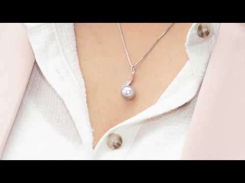 Video of Peora Freshwater Cultured Grey Pearl Swirl Pendant Necklace in Sterling Silver SP11334. Includes a Peora gift box. Free shipping, 30-day returns, authenticity guaranteed. 