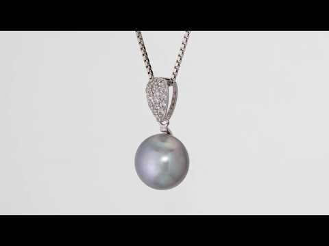 Video of Peora Freshwater Cultured Twilight Grey Solitaire Pendant Necklace in Sterling Silver SP11326. Includes a Peora gift box. Free shipping, 30-day returns, authenticity guaranteed. 