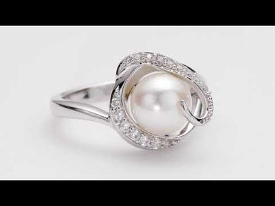 Video of Peora Freshwater Cultured White Pearl Swirl Ring in Sterling Silver Sizes 5-8 SR11028. Includes a Peora gift box. Free shipping, 30-day returns, authenticity guaranteed. 