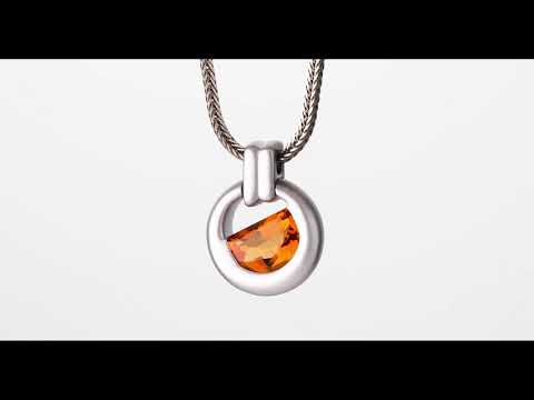 Video of Citrine Amulet Pendant Necklace For Men In Sterling Silver SN12044. Includes a Peora gift box. Free shipping, 30-day returns, authenticity guaranteed. 